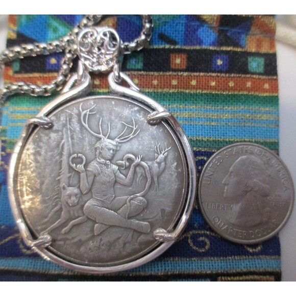 Celtic Lore NEW- Cernunnos & Merlin Necklace- Two Necklaces in One - Picture 7 of 9